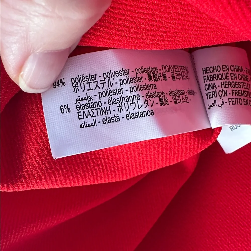 NWT Zara Bold Red amino Skirt size M - Picture 5 of 5